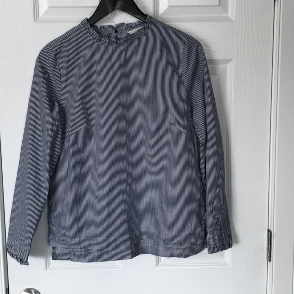 H&M Navy Pinstripe Blouse